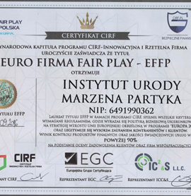 Certyfikat EuroFirma Fair Play - EFFP